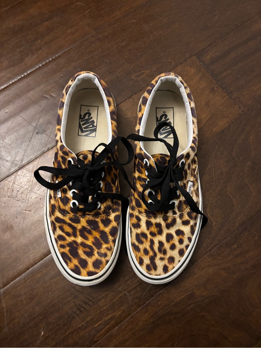 Vans Era Leopard Print Canvas Low Top Sneakers Size 8.5